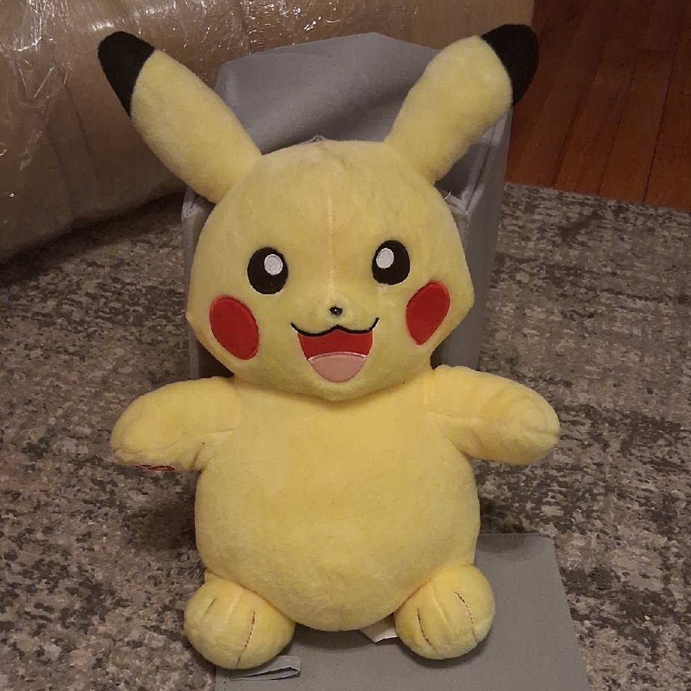 Pokemon Yellow and Black Pikachu Stuffed Animal